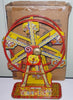 Vintage J. Chein Tin Litho Mechanical Ferris Wheel In Original Box