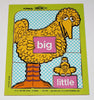 Vintage 1973 Playskool Sesame Street Big Bird Little Bird Wood Puzzle