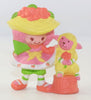 Vintage Strawberry Shortcake Peach Blush With Melonie Belle With A Fan Miniature