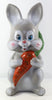 Vintage 1969 Art Line Blow Mold Bunny Rabbit With A Carrot