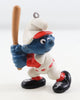 Vintage 1980 Schleich Peyo Baseball Batter Smurf Toy