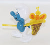 1979 Schleich Peyo Butterfly Catcher Super Smurf In Box Germany