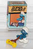 Vintage 1981 Schleich Peyo Lawn Mower Super Smurf In Box