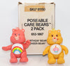 1983 Care Bears Birthday Bear And Cheer Bear PVC Poseable Figure 2 Pack