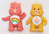 1983 Care Bears Birthday Bear And Cheer Bear PVC Poseable Figure 2 Pack