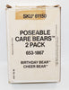 1983 Care Bears Birthday Bear And Cheer Bear PVC Poseable Figure 2 Pack