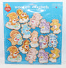 Vintage 1980's Care Bear Cousins Wooden Magnets Sealed In Package