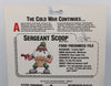 1988 Mattel Food Fighters Sergeant Scoop Kitchen Commando On Card