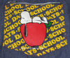 Snoopy School Days Denim Tote Bag, Purse, Book Bag By Butterfly Originals