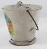 Louis Marx Tin Miniature White Milk Pail With Cow Lithograph