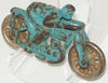 Vintage Hubley Blue Cast Iron Speed Motorcycle Toy