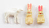 3 Vintage Cracker Jack Toys / Charms / Prizes Rabbit & Lamb