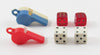 Vintage Cracker Jack Whistle & Dice Prize Lot Of Six Toys