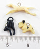 3 Cracker Jack Toys / Charms / Prizes: Greyhound, Scottie Dog & Black Cat