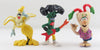  California Raisins Lick Broccoli, Rudy Bagaman & Banana White PVC Figures Lot