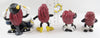 California Raisins Band Drummer, Tambourine Girl, & Saxophone PVC Figures Lot