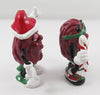 California Raisins Santa Claus & Candy Cane Christmas PVC Figures Pair