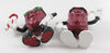 California Raisins Santa Claus & Candy Cane Christmas PVC Figures Pair