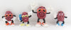 Vintage California Raisins PVC Toy Lot Of Four