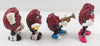 California Raisins PVC Lot Of Four: Microphone Singer, Trumpet Player, Girl With Heels