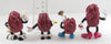 California Raisins PVC Lot Of Four: Microphone Singer, Trumpet Player, Girl With Heels
