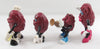 California Raisins PVC Lot Of Four: Microphone Singer, Trumpet Player, Girl With Heels