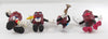 California Raisins PVC Lot Of Four: Microphone Singer, Trumpet Player, Girl With Heels