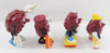 California Raisins PVC Lot Of Four: Buster, Skateboard, Roller Skates Lot Of Four