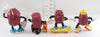 California Raisins PVC Lot Of Four: Buster, Skateboard, Roller Skates Lot Of Four
